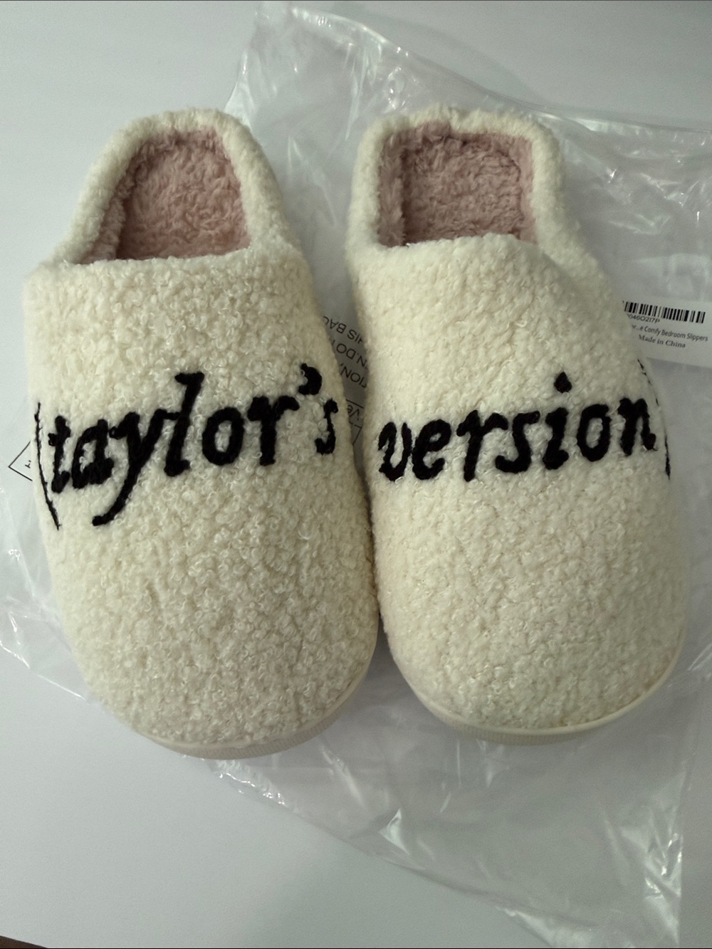 Cozy Cream Sherpa like Women's Slippers. “Taylor Version”  slippers